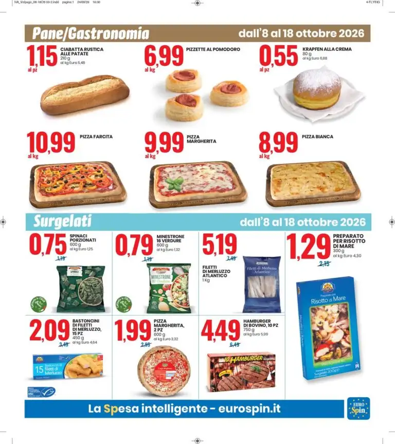 Dal 8 Ottobre