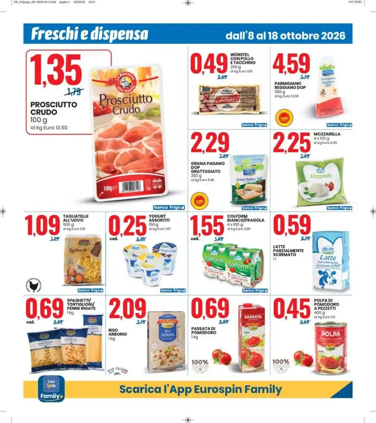 Dal 8 Ottobre