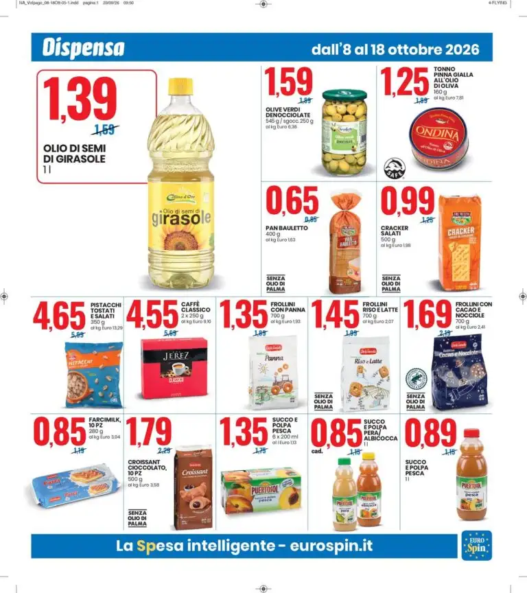 Dal 8 Ottobre