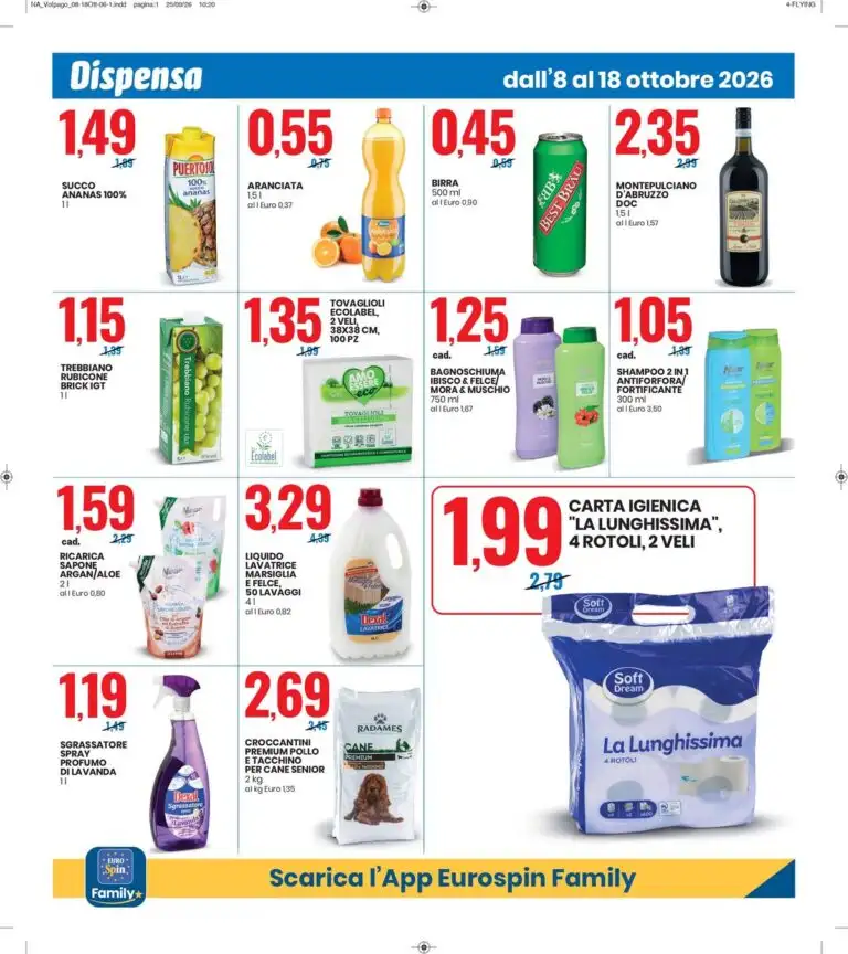 Dal 8 Ottobre