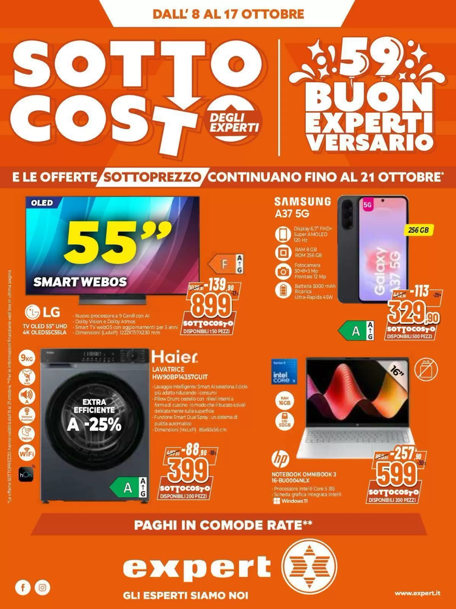Volantino Expert Dal 8 Ottobre Al 17 Ottobre 2026 Anteprima - Immagine 1 Dal 8 Ottobre