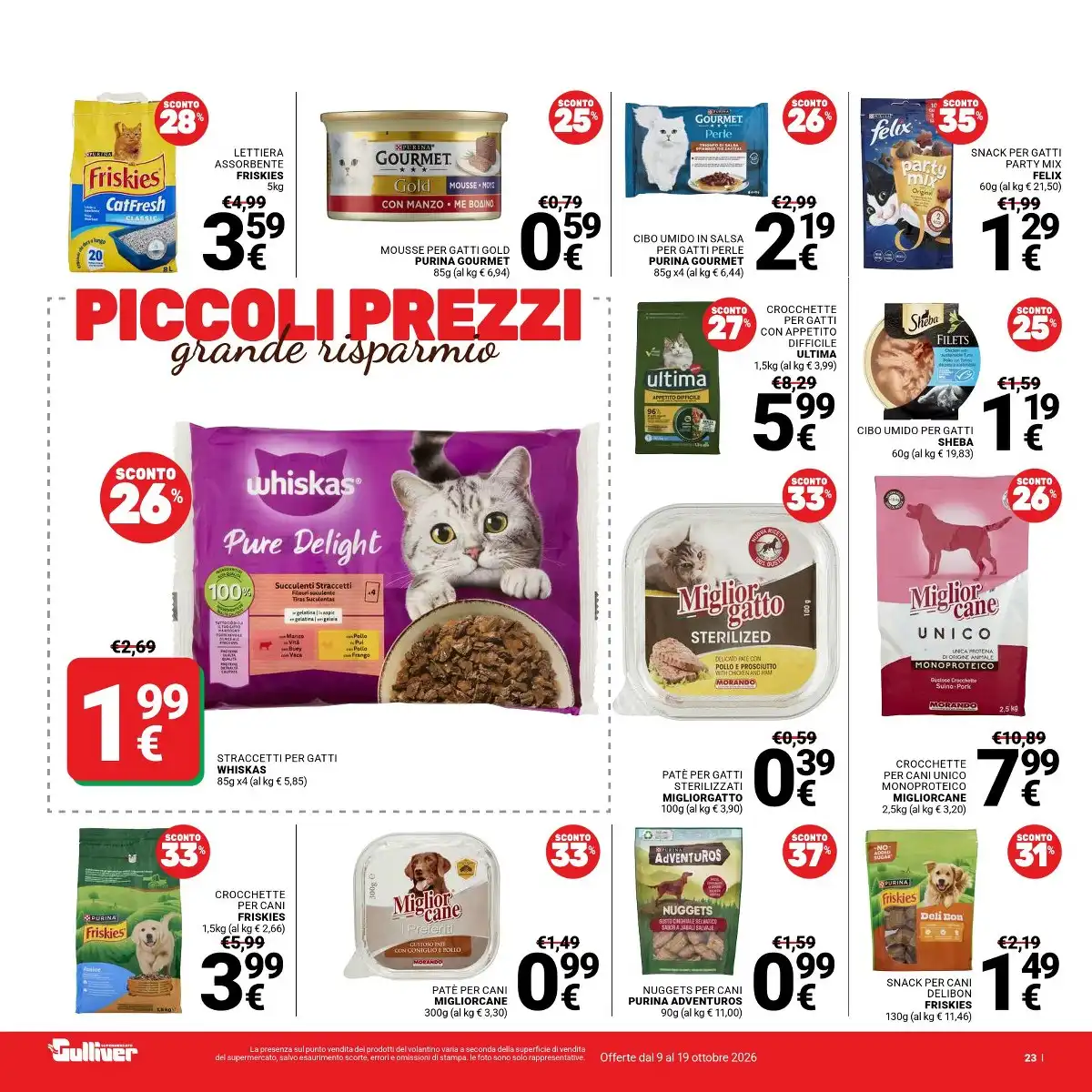 Dal 9 Ottobre