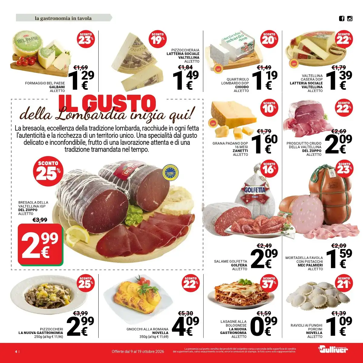 Dal 9 Ottobre