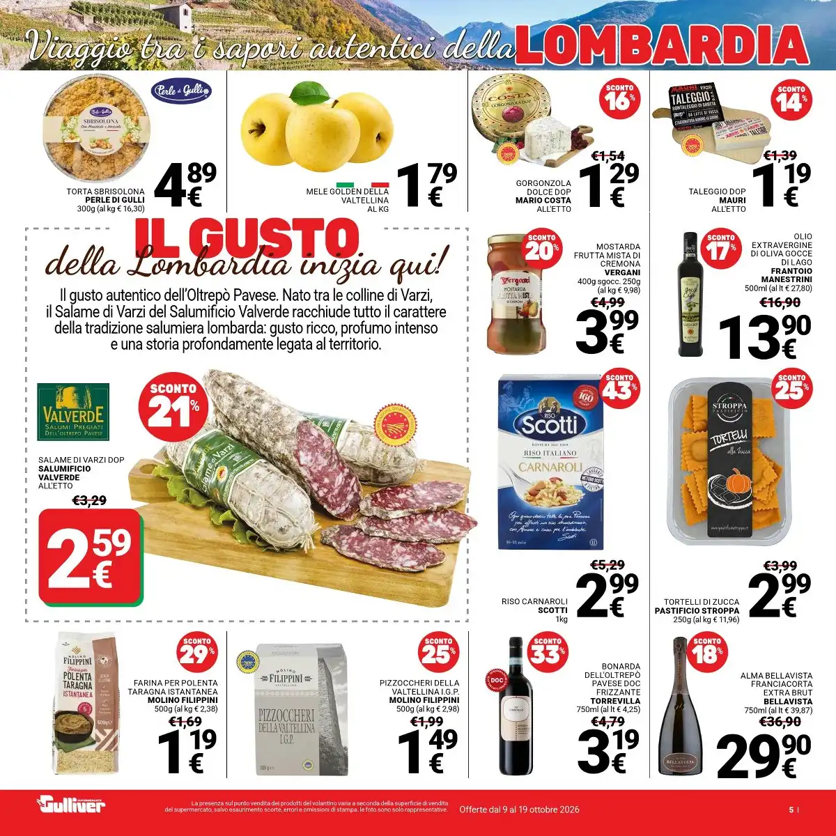 Dal 9 Ottobre