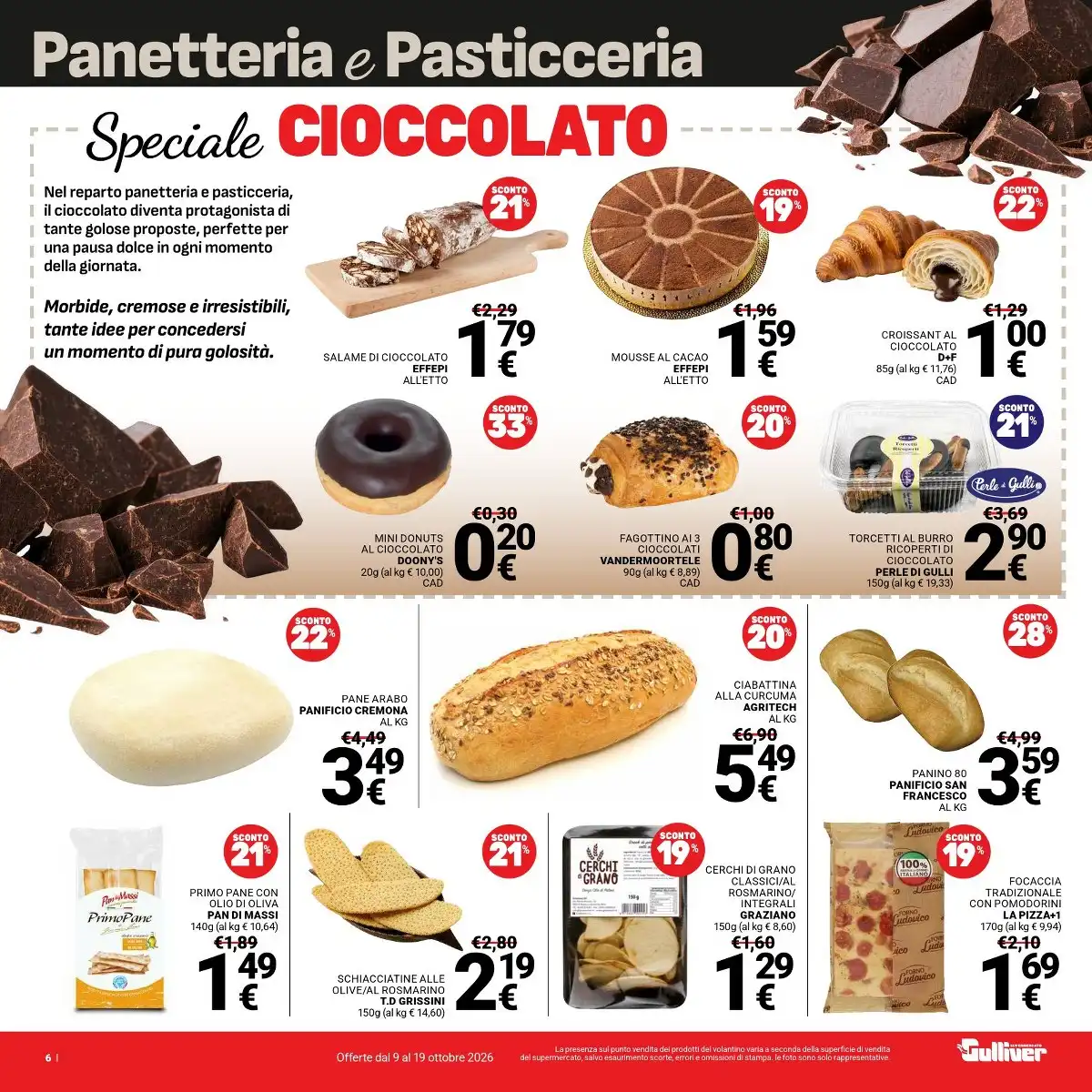 Dal 9 Ottobre