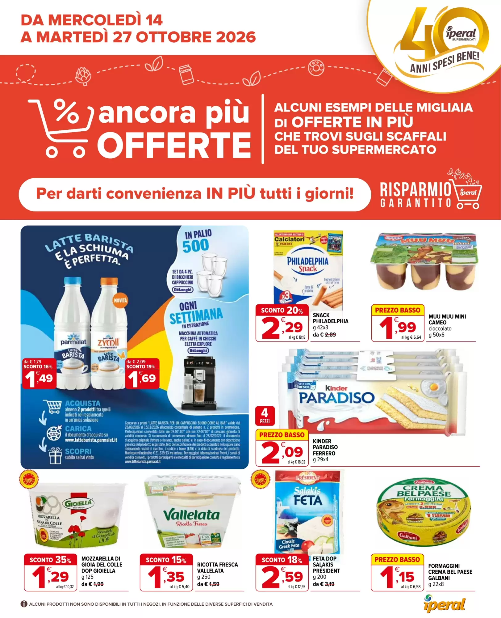 Dal 14 Ottobre