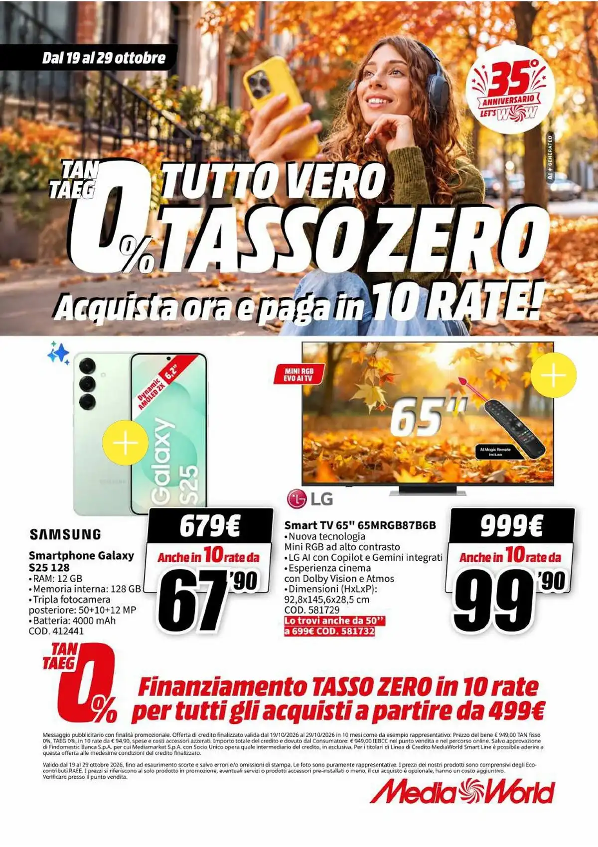 Volantino Mediaworld Dal 19 Ottobre Al 29 Ottobre 2026 Anteprima - Immagine 1 Dal 19 Ottobre