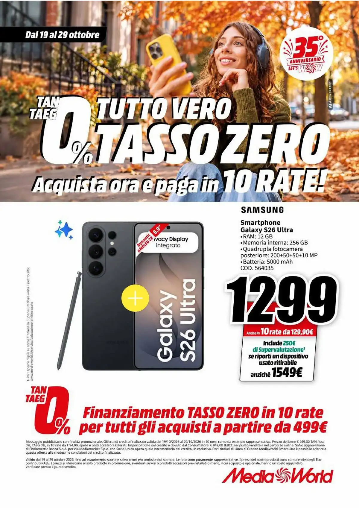 Volantino Mediaworld Dal 19 Ottobre Al 29 Ottobre 2026 Anteprima - Immagine 1 Dal 19 Ottobre