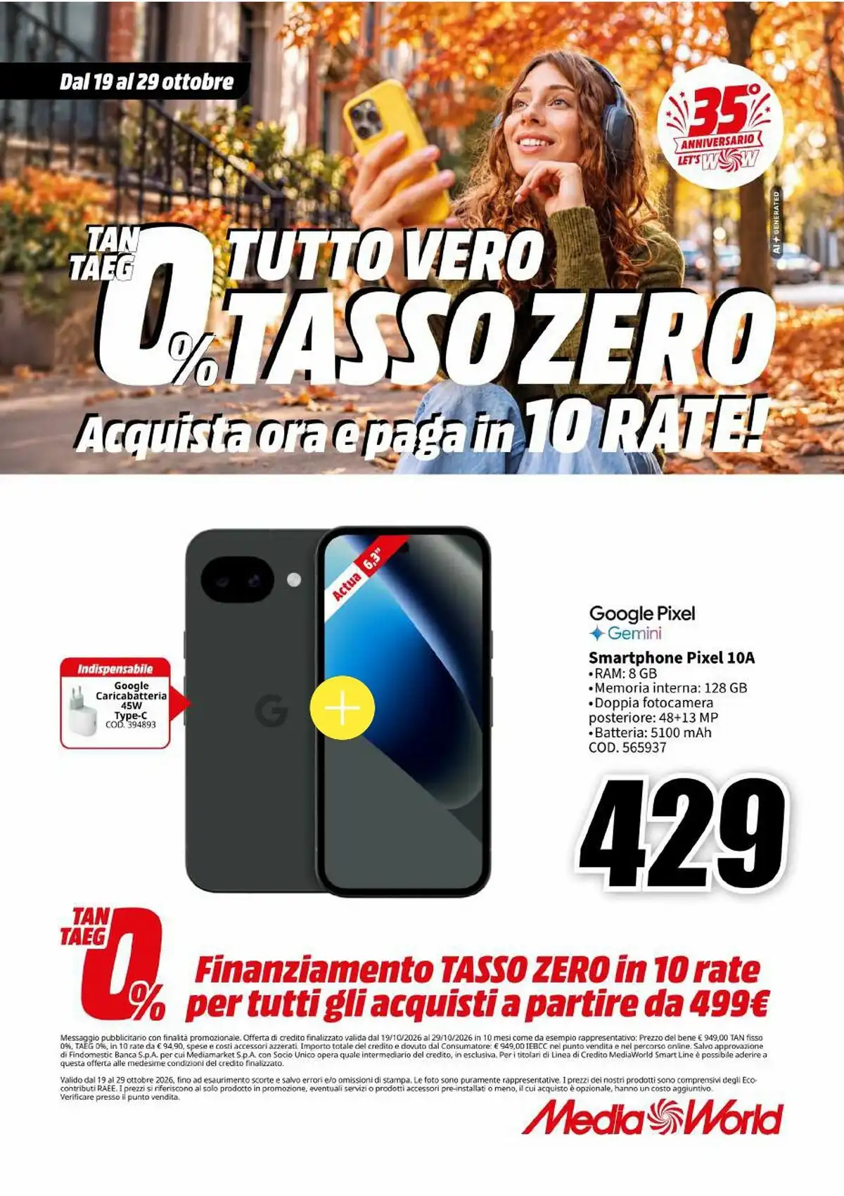 Dal 19 Ottobre