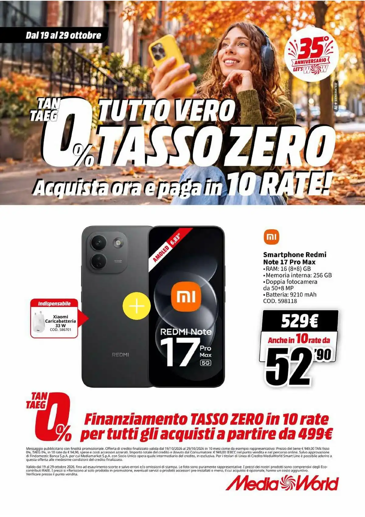 Dal 19 Ottobre
