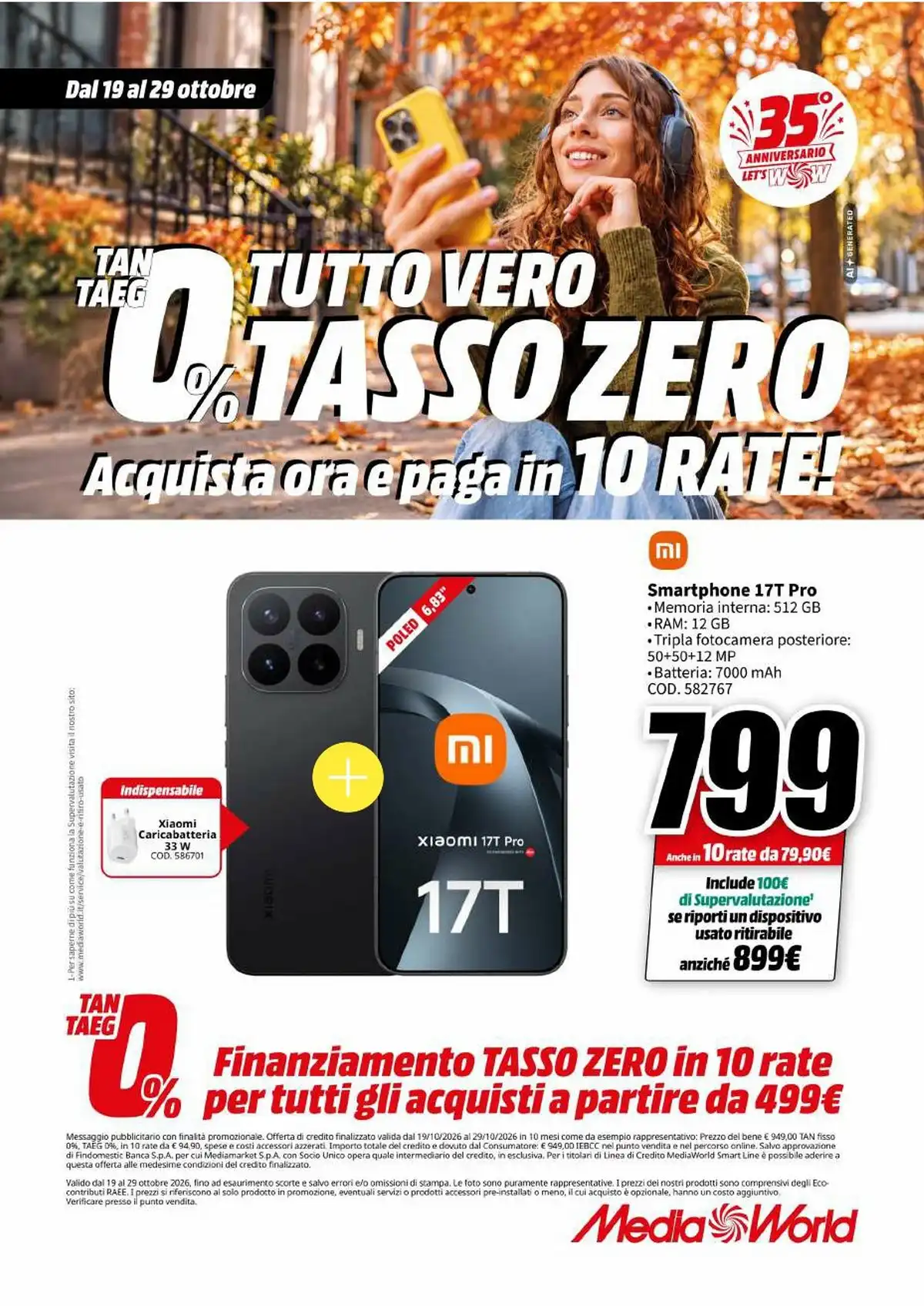 Dal 19 Ottobre