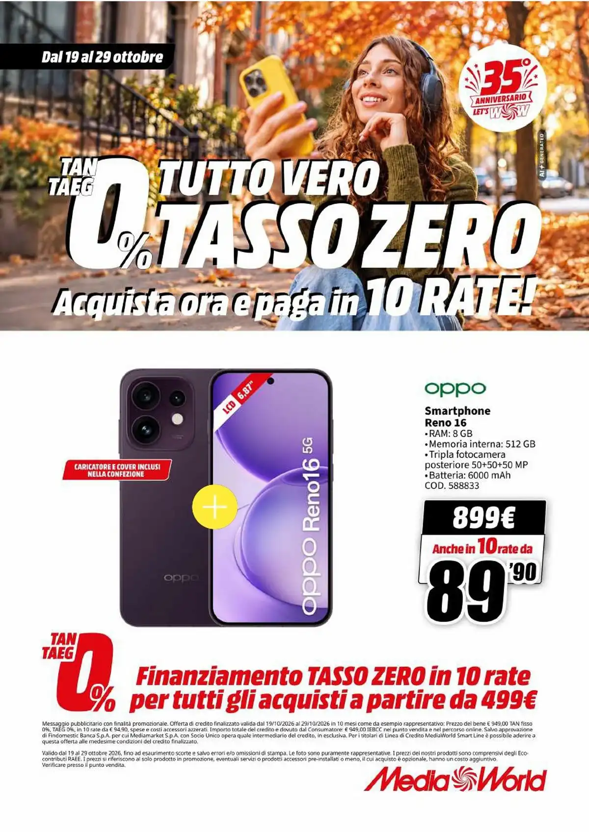 Dal 19 Ottobre