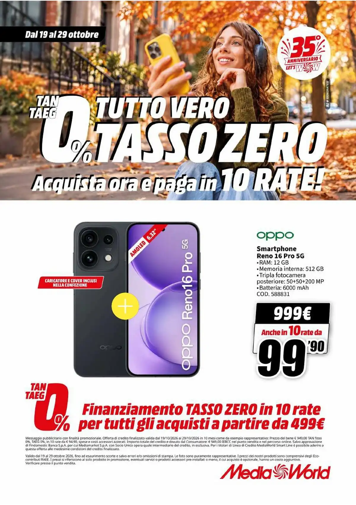 Dal 19 Ottobre