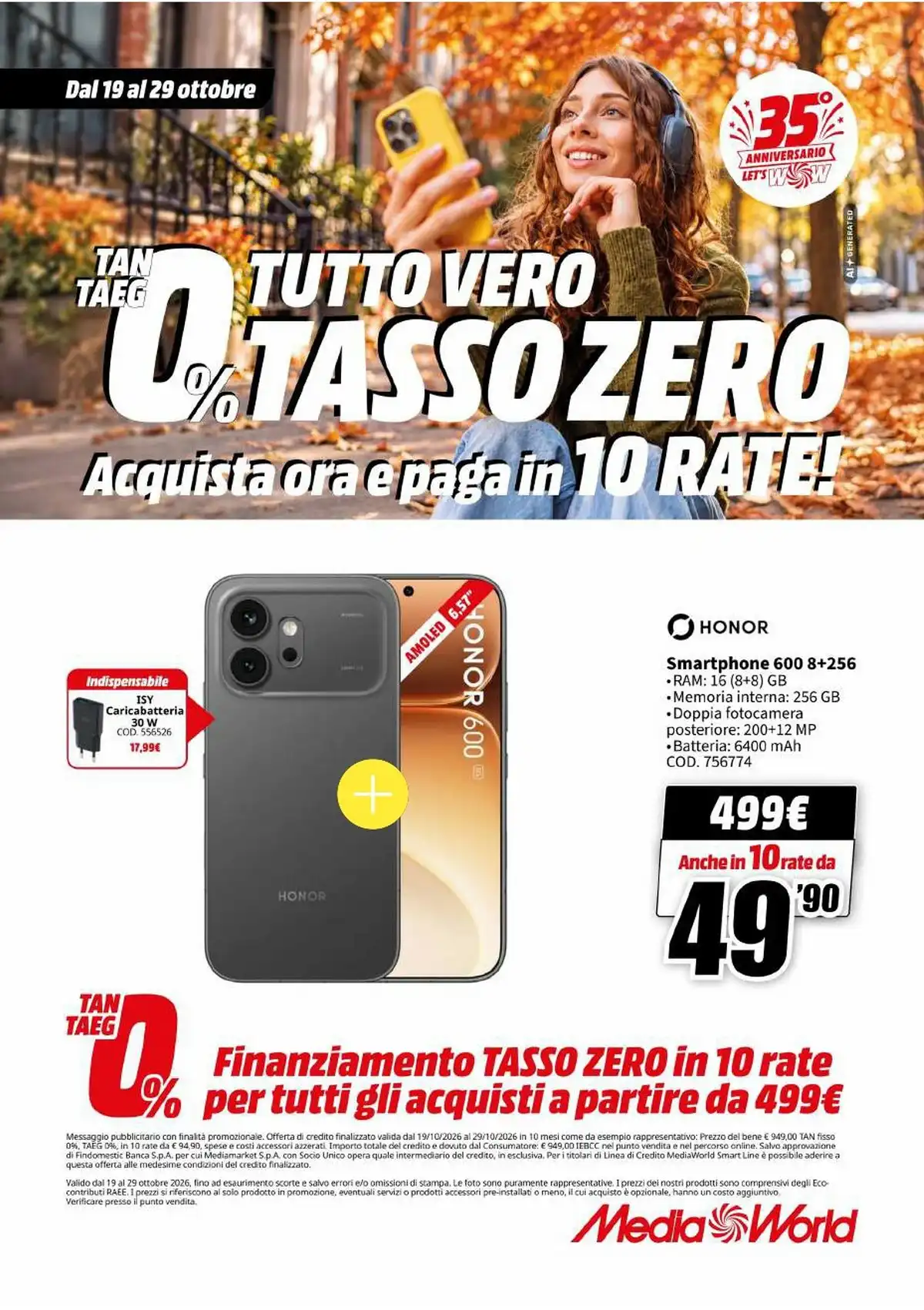 Dal 19 Ottobre