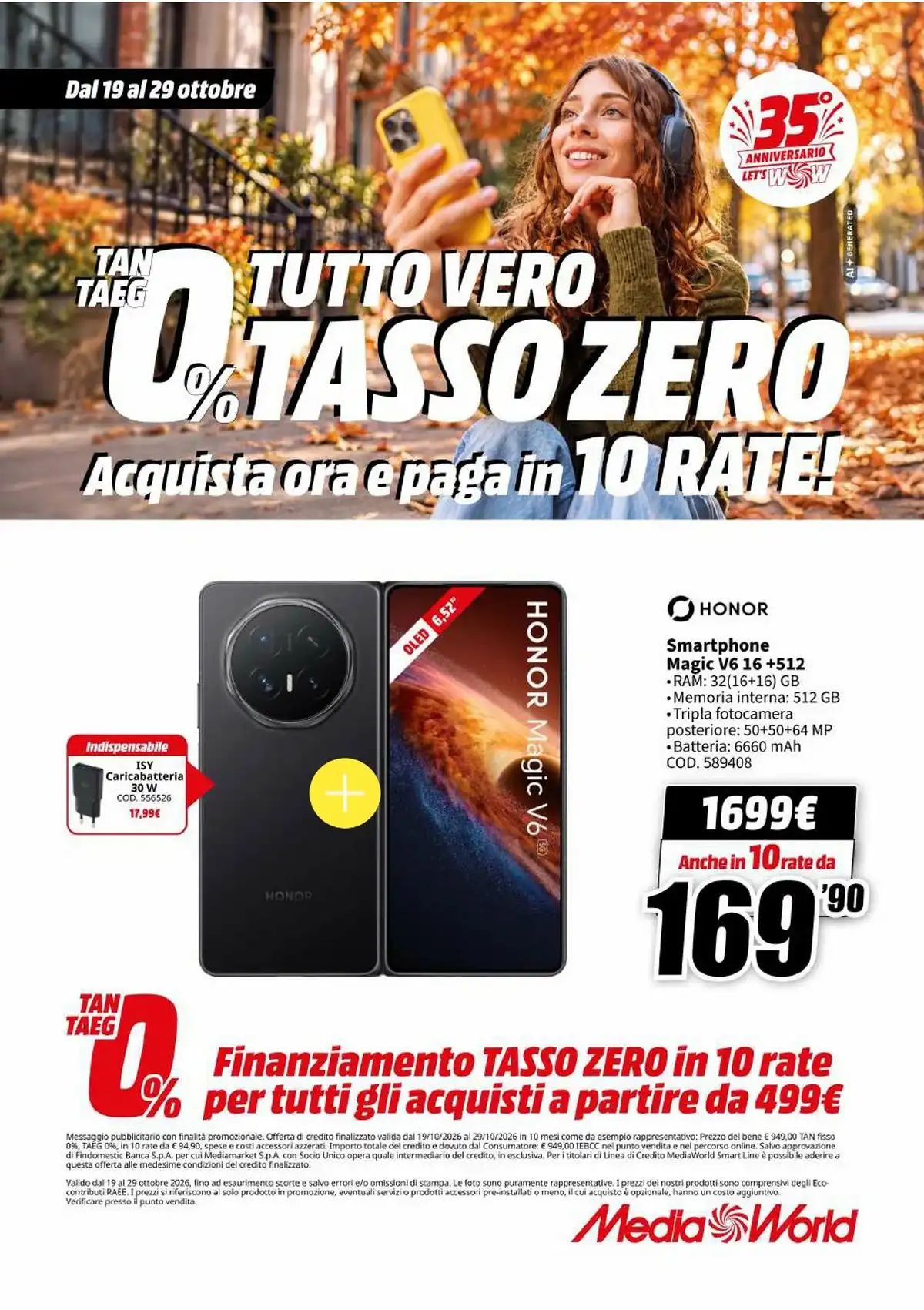 Dal 19 Ottobre