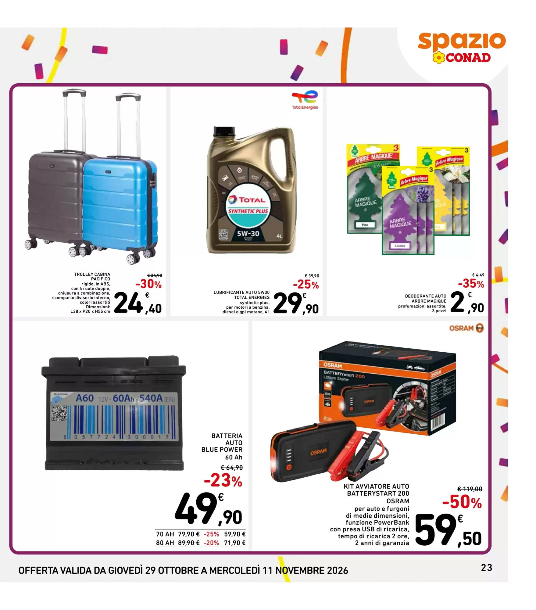 Volantino Spazio Conad Dal 29 Ottobre Al 11 Novembre 2026 Anteprima - Immagine 1 Dal 29 Ottobre